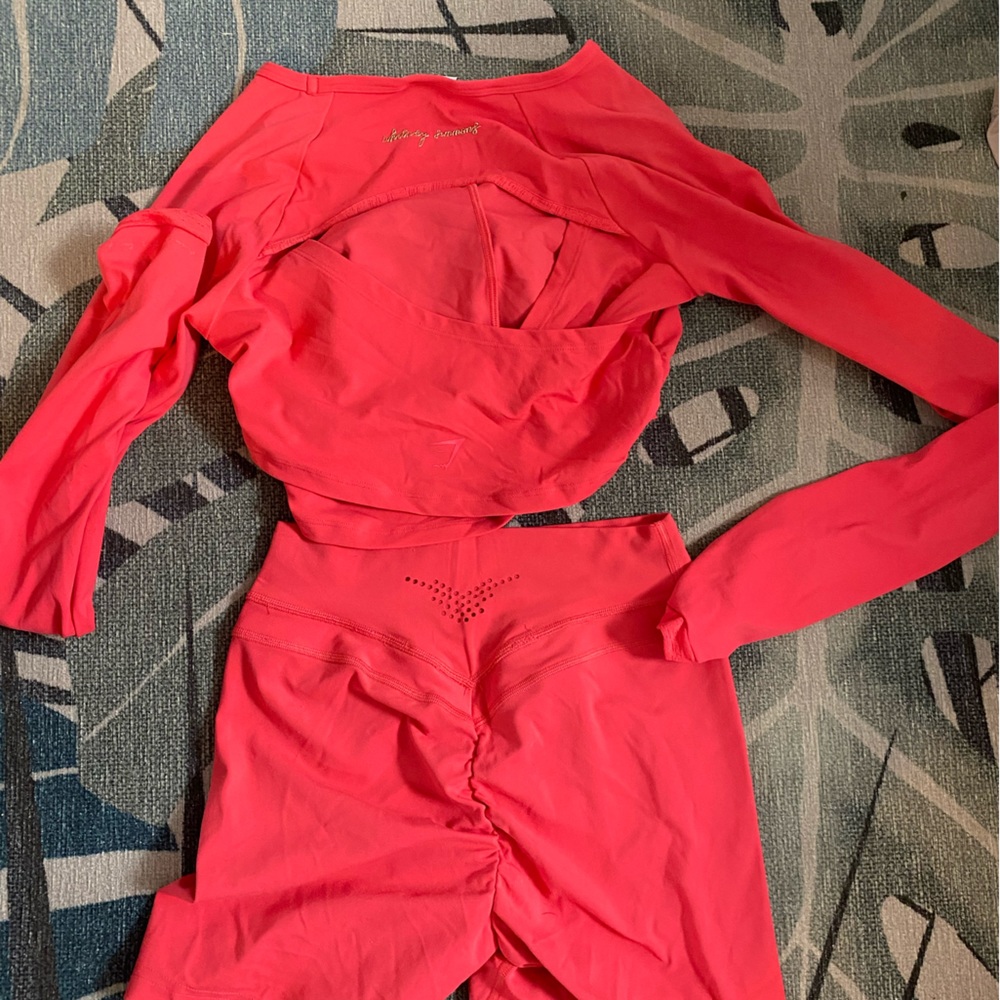 Whitney Simmons gymshark collection in red